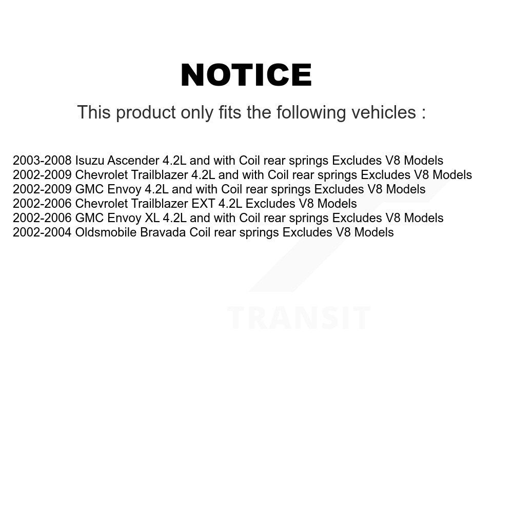 Strut & Spring Front Rear Kit For Chevrolet GMC Trailblazer Envoy XL EXT Bravada