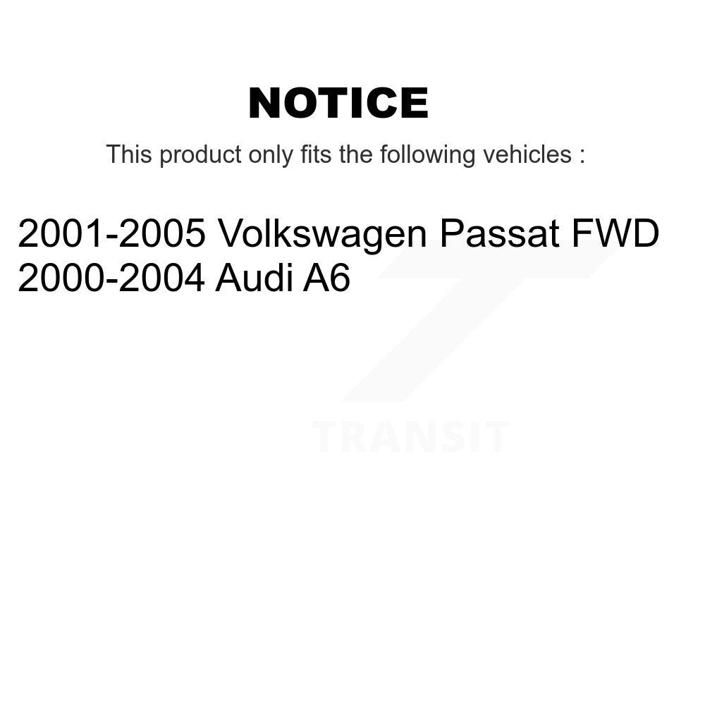 Complete Shocks Strut & Coil Spring Front Rear Kit For Volkswagen Passat Audi A6