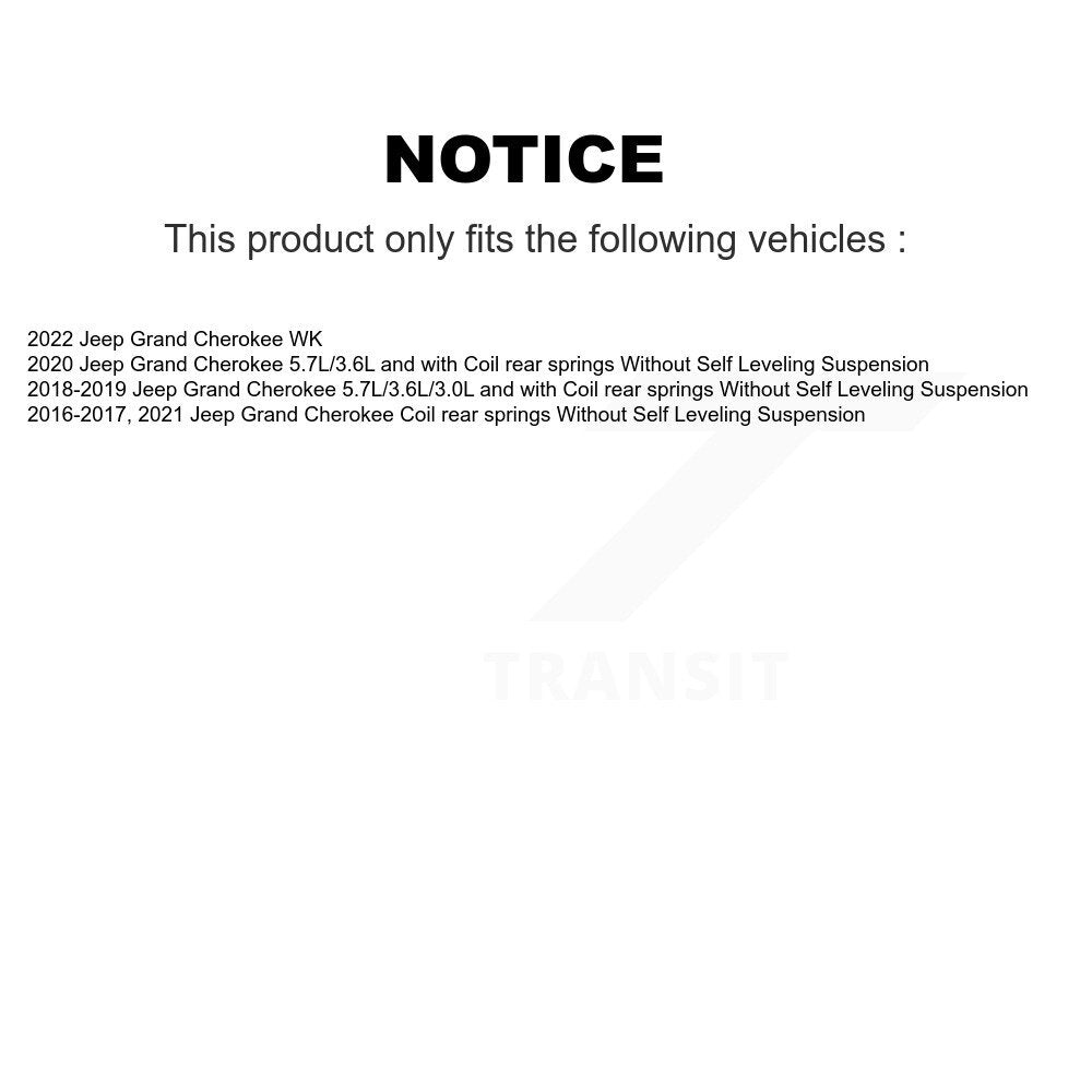 Complete Shocks Strut & Coil Spring Mount Front Rear Kit For Jeep Grand Cherokee