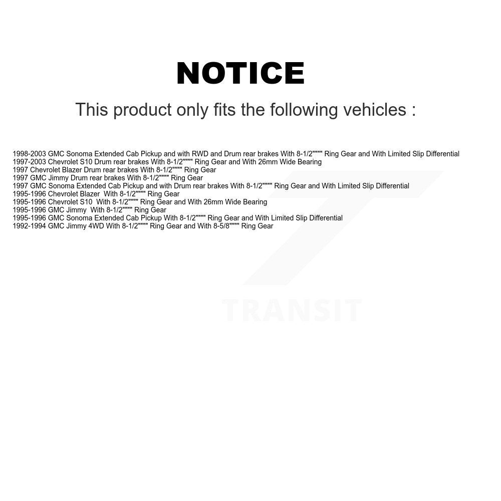 Brake Drum Shoe Hardware & Bearing Rear Kit For Chevrolet S10 GMC Sonoma Blazer