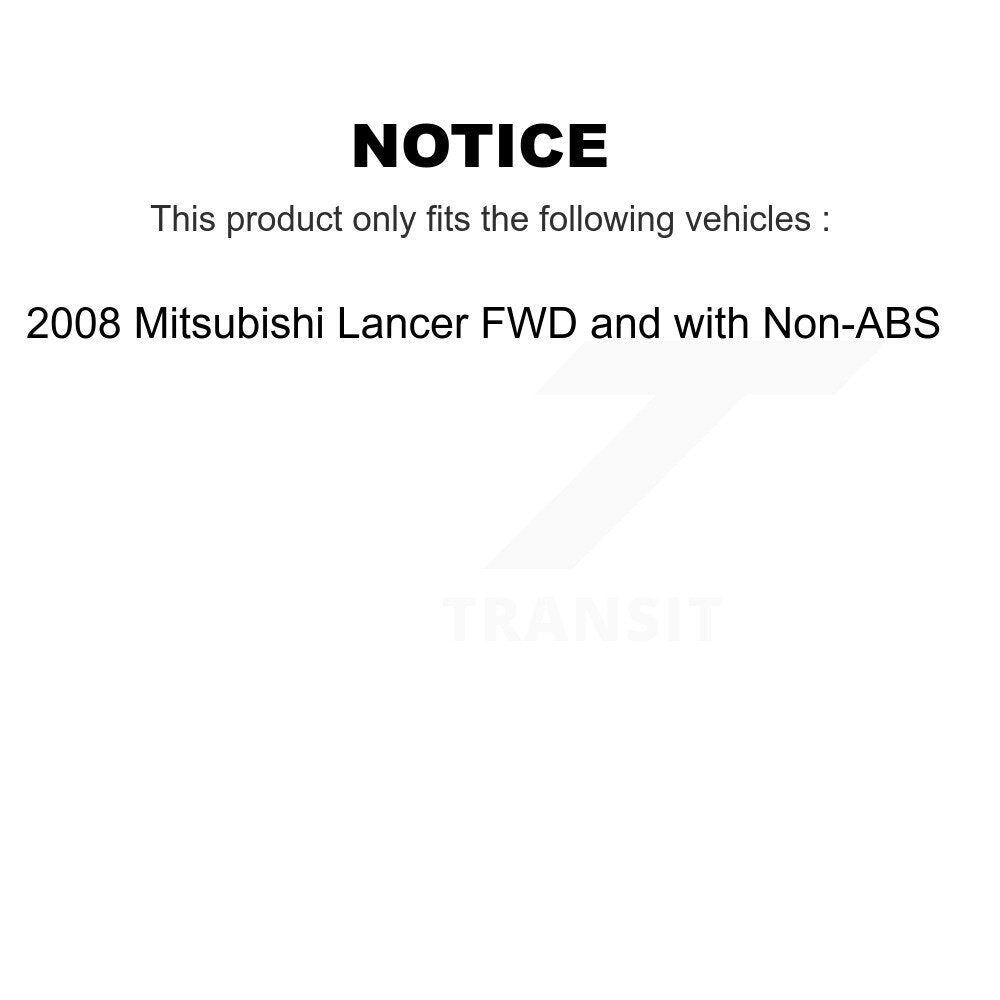 Brake Drum Shoe Hardware And Hub Bearing Assembly Rear Kit For Mitsubishi Lancer