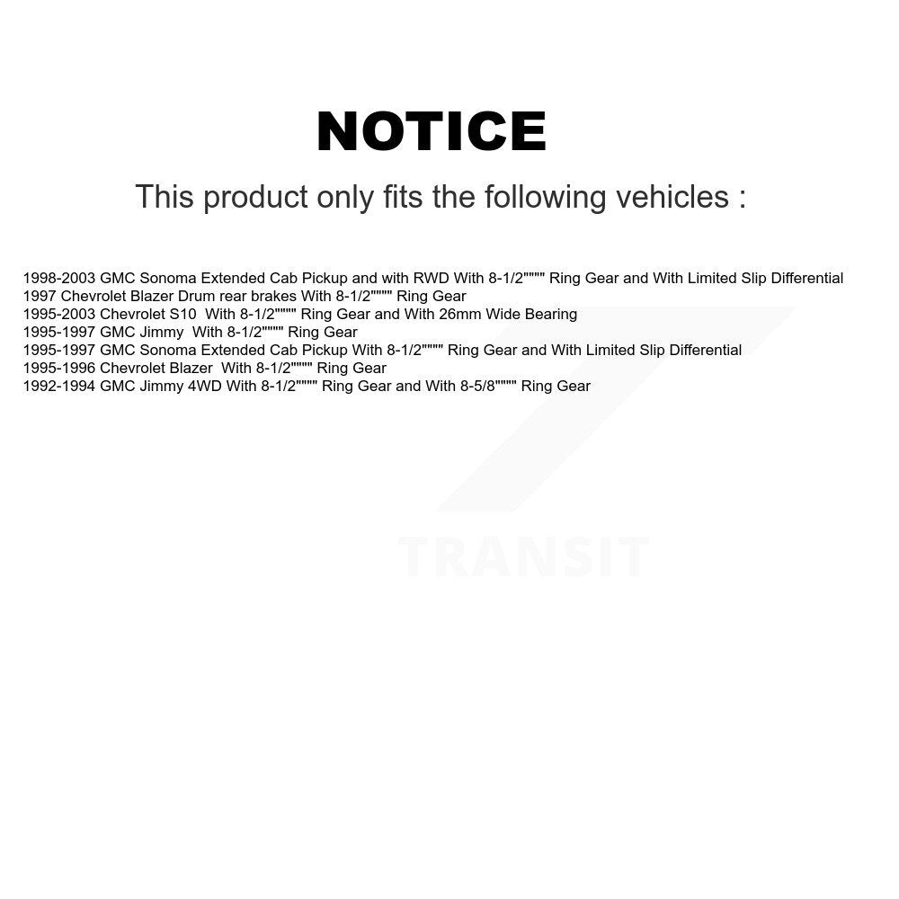 Drum Brake And Wheel Bearing Rear Kit For Chevrolet S10 GMC Sonoma Blazer Jimmy