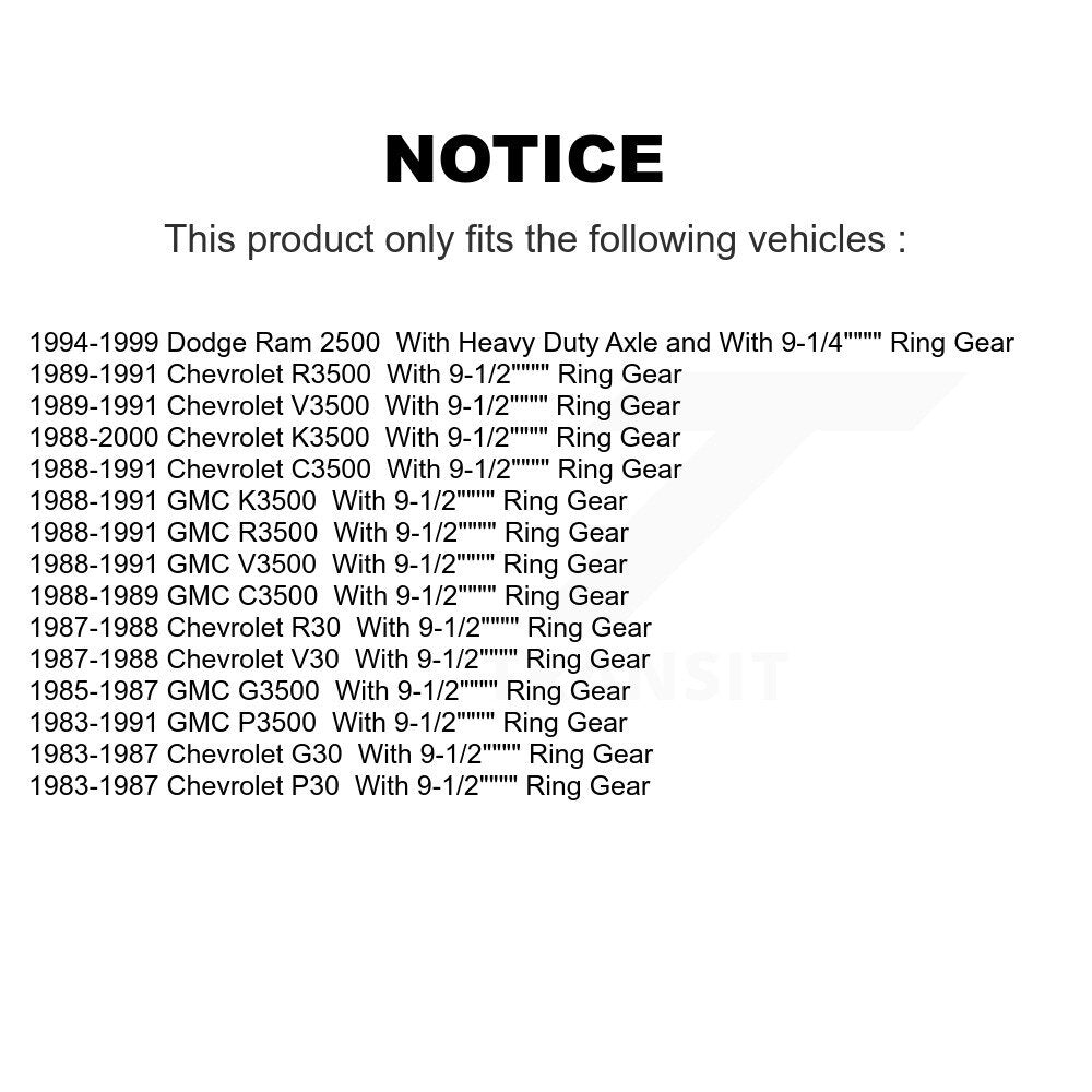 Brake Drum Hardware Bearing Rear Kit For Dodge Ram 2500 Chevrolet K3500 GMC G30