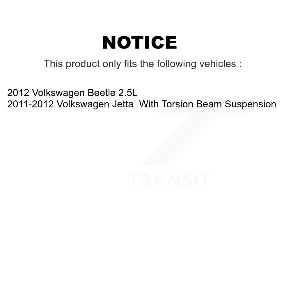 Brake Drum Shoes And Hub Bearing Assembly Rear Kit For Volkswagen Jetta Beetle