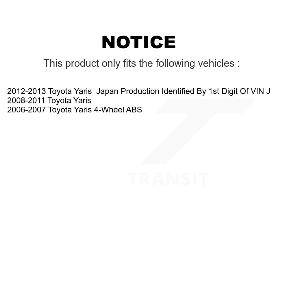 Brake Drum Shoes And Wheel Hub Bearing Assembly Rear Kit For Toyota Yaris
