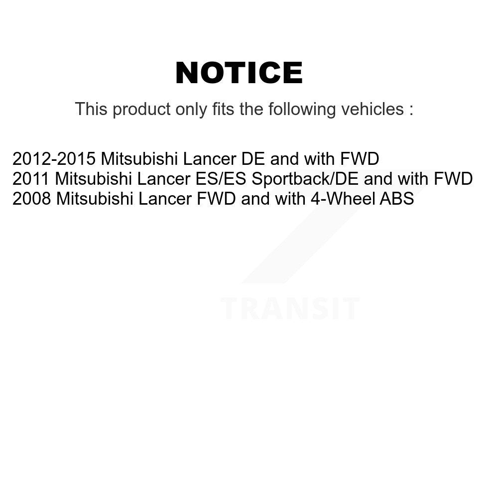 Drum Brake Shoe & Hardware And Wheel Hub Bearing Rear Kit For Mitsubishi Lancer