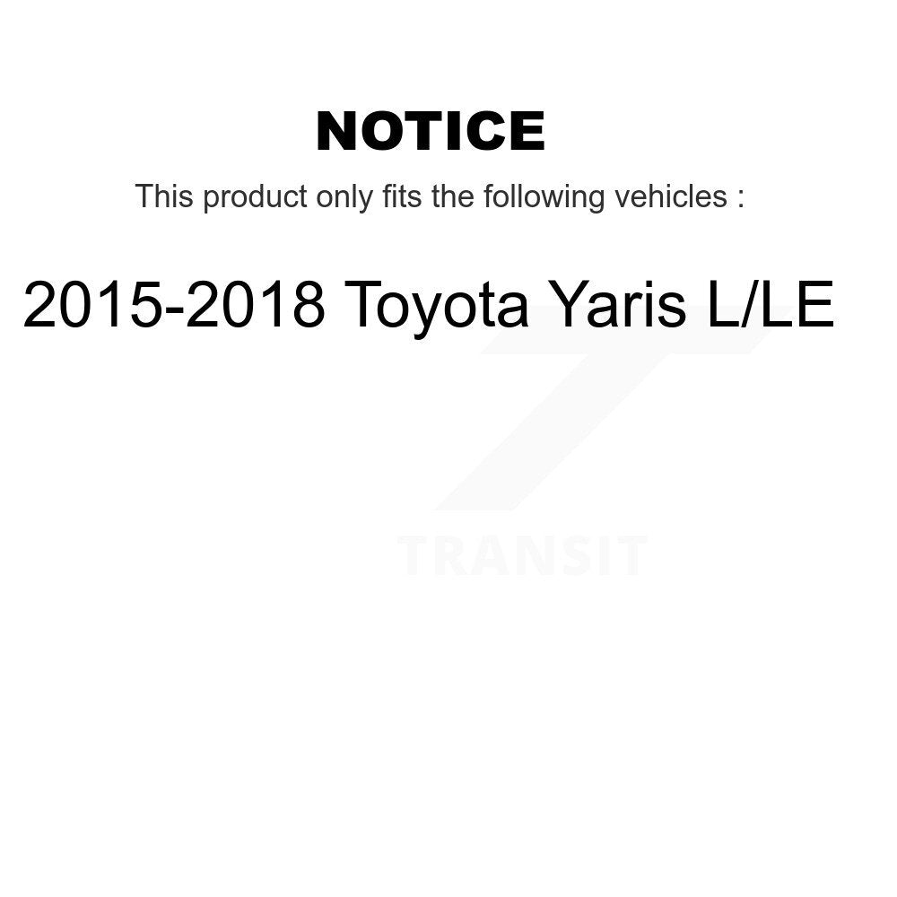 Wheel Cylinders Coated Drum & Shoes Hub Bearing Rear Kit (7Pc) For Toyota Yaris