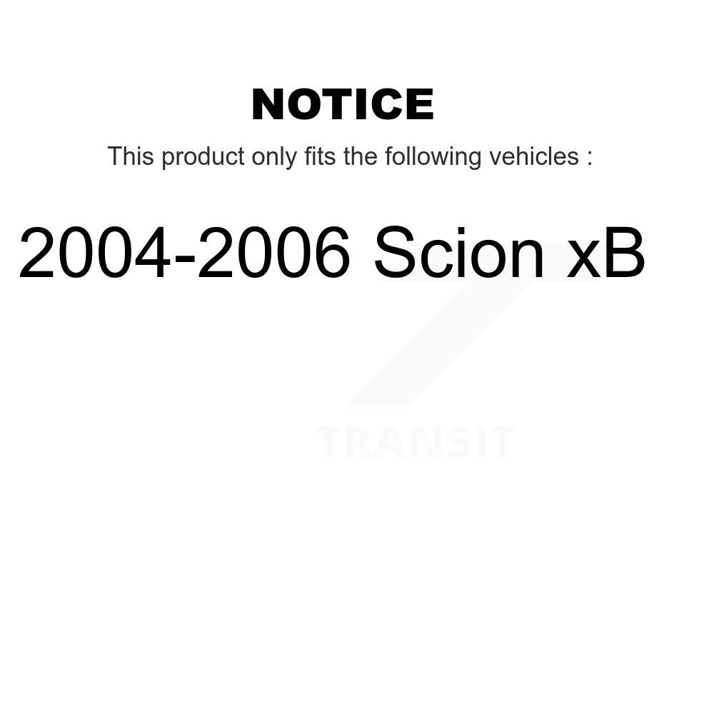 Wheel Cylinders And Hardware Hub Bearing Rear Kit For 2004-2006 Scion xB