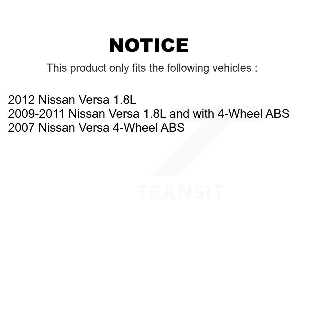 Wheel Cylinders And Drum & Shoes Hub Bearing Assembly Rear Kit For Nissan Versa