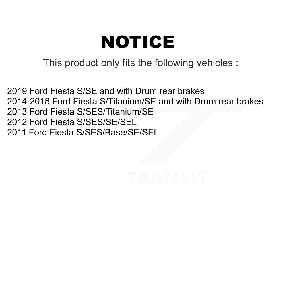 Wheel Cylinders And Drum & Shoes Hub Bearing Assembly Rear Kit For Ford Fiesta