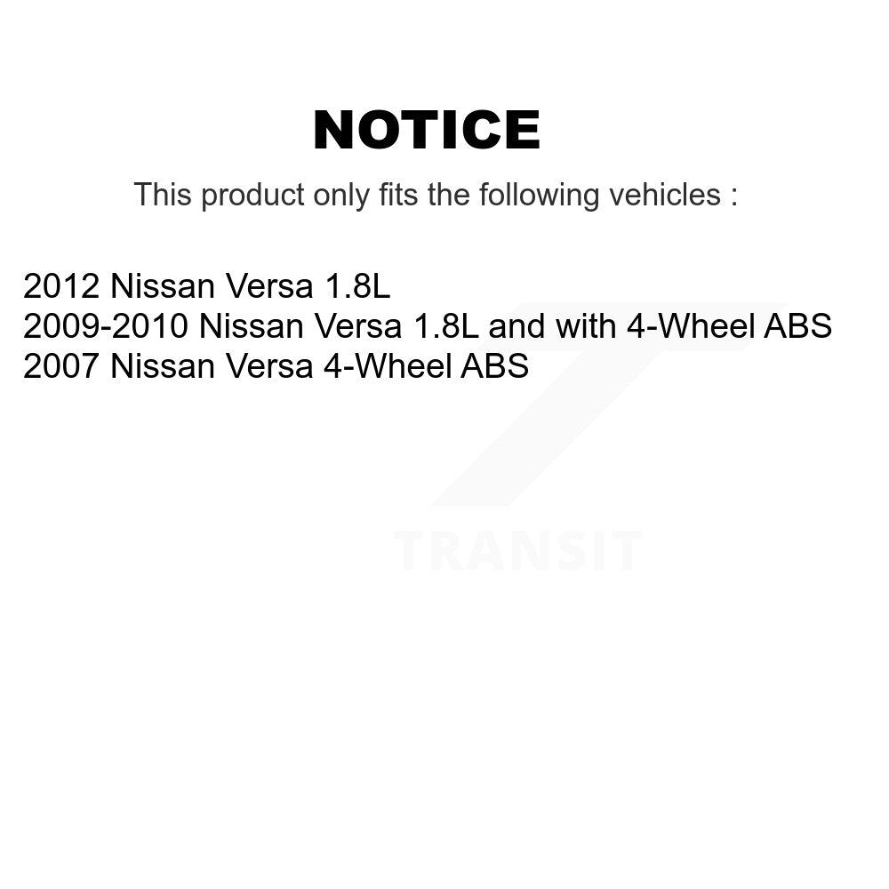 Wheel Cylinders And Drum Shoes Hub Bearing Assembly Rear Kit For Nissan Versa