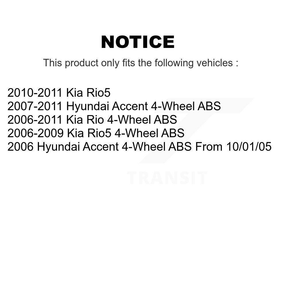 Wheel Cylinders Drum Shoes Hub Bearing Rear Kit For Hyundai Accent Kia Rio Rio5