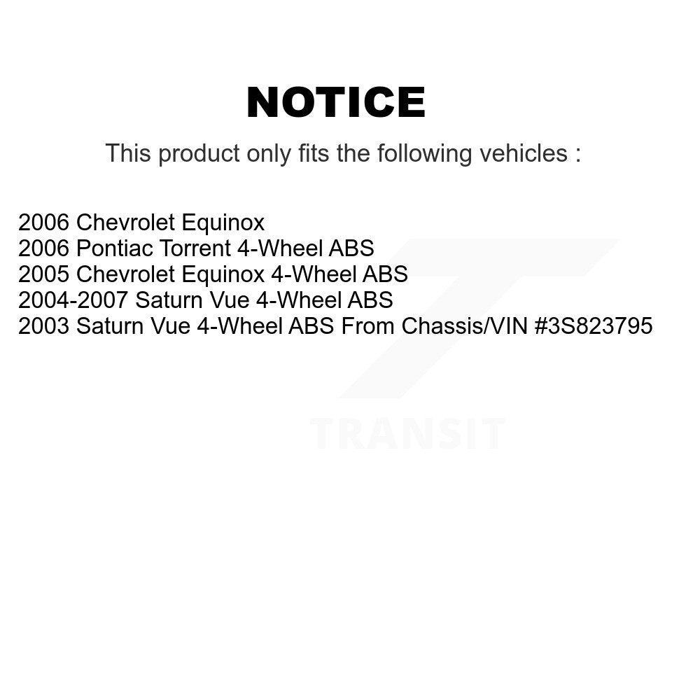 Wheel Cylinders Drum Shoes Hub Bearing Rear Kit For Chevrolet Equinox Saturn Vue