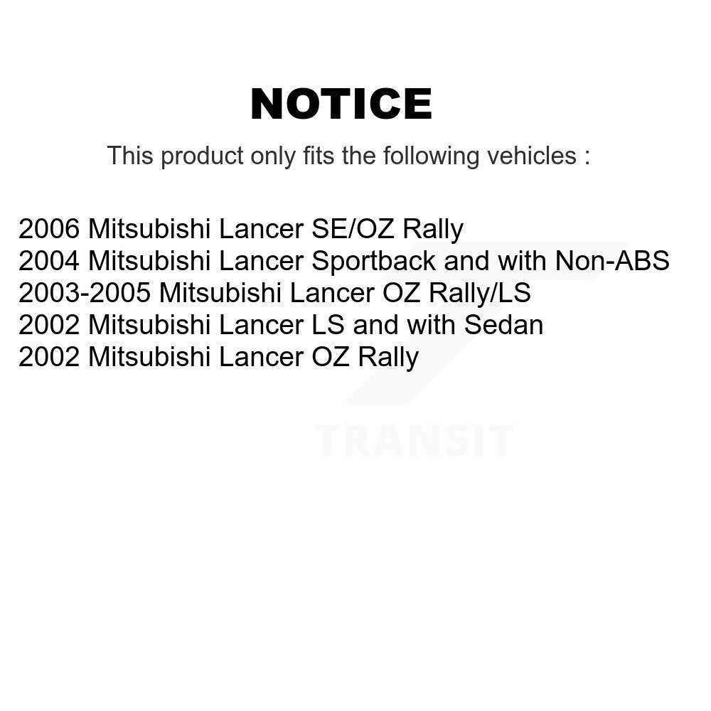 Wheel Cylinders And Drum Shoes Hub Bearing Rear Kit For Mitsubishi Lancer