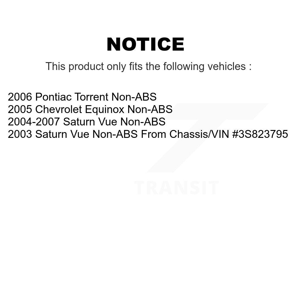 Wheel Cylinders And Hardware Hub Bearing Rear Kit For Saturn Vue Pontiac Torrent