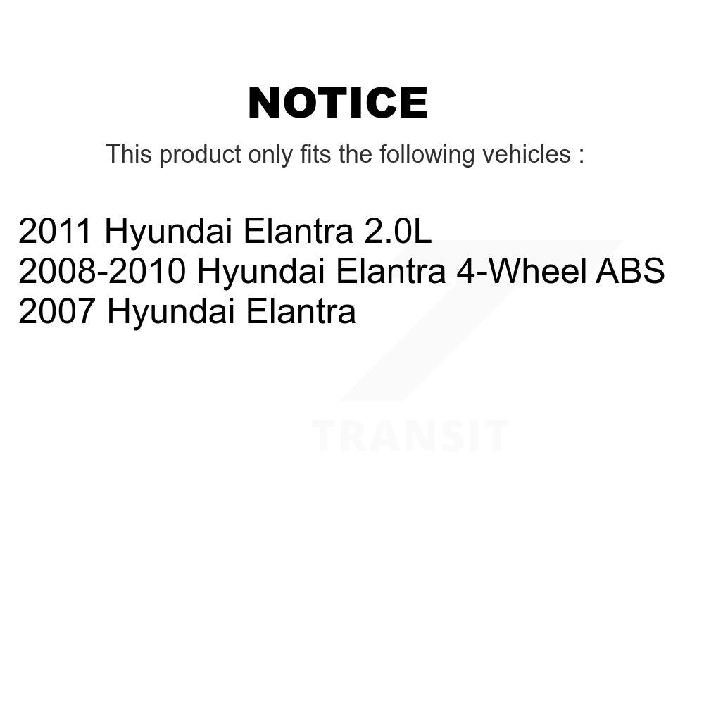 Wheel Cylinders And Hub Bearing Assembly Rear Kit For Hyundai Elantra