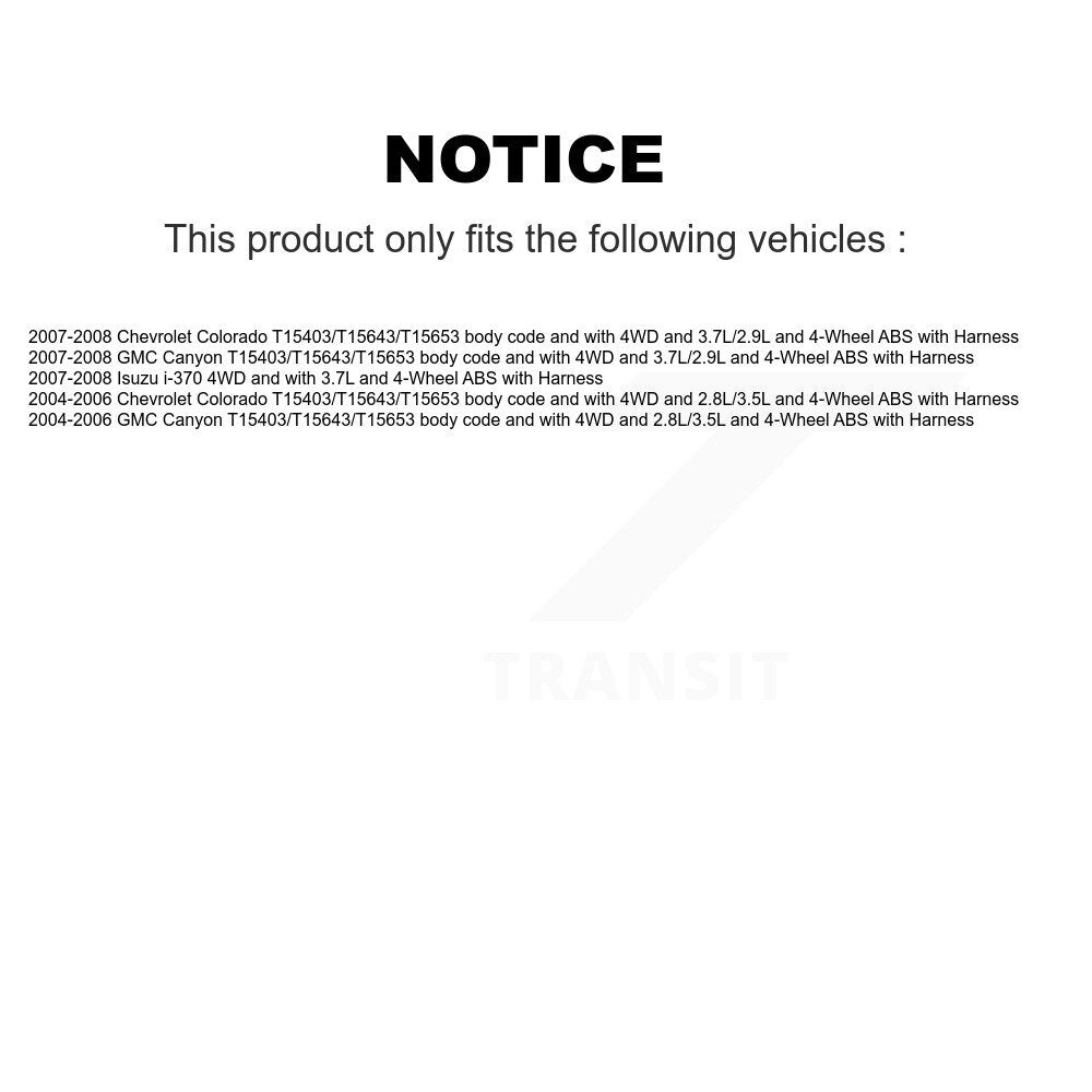 Wheel Hub Bearing Extra Sensor Front Left Kit For Chevrolet Colorado GMC Canyon