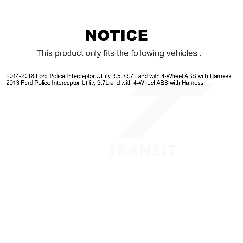 Wheel Hub Bearing And ABS Sensor Front Kit For Ford Police Interceptor Utility