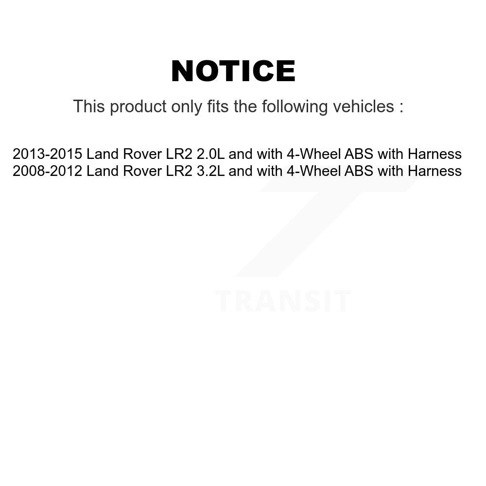 Wheel Hub Bearing And ABS Sensor Front Kit For Land Rover LR2 with Harness