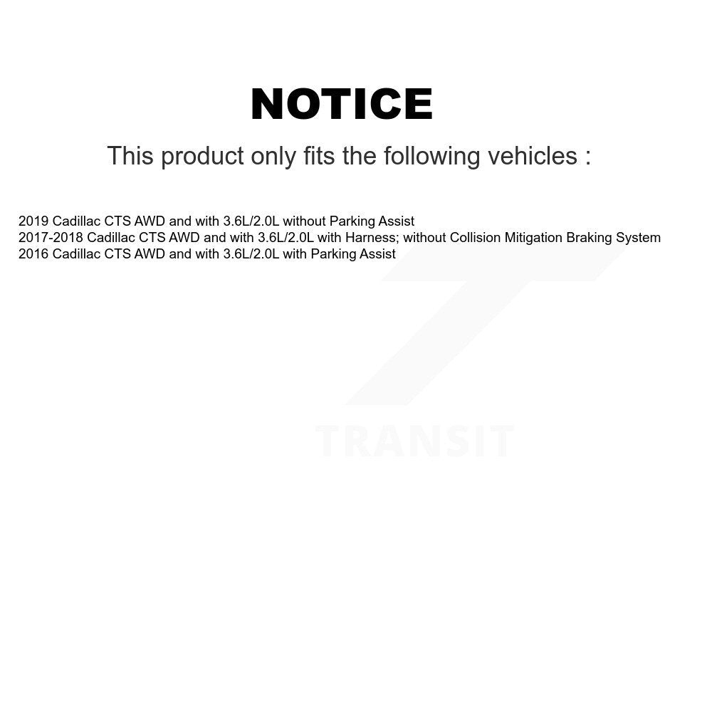 Wheel Hub Bearing And ABS Sensor Front Kit For Cadillac CTS AWD with 3.6L 2.0L