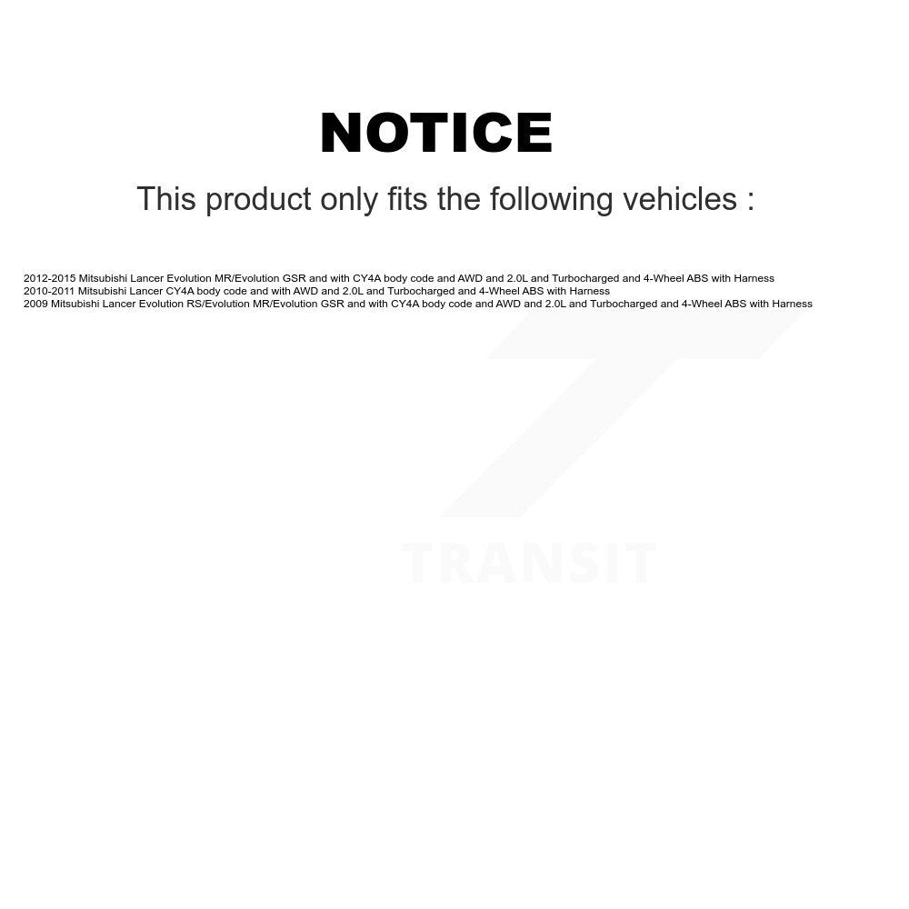 Wheel Hub Bearing And ABS Sensor Rear Kit For Mitsubishi Lancer with Harness
