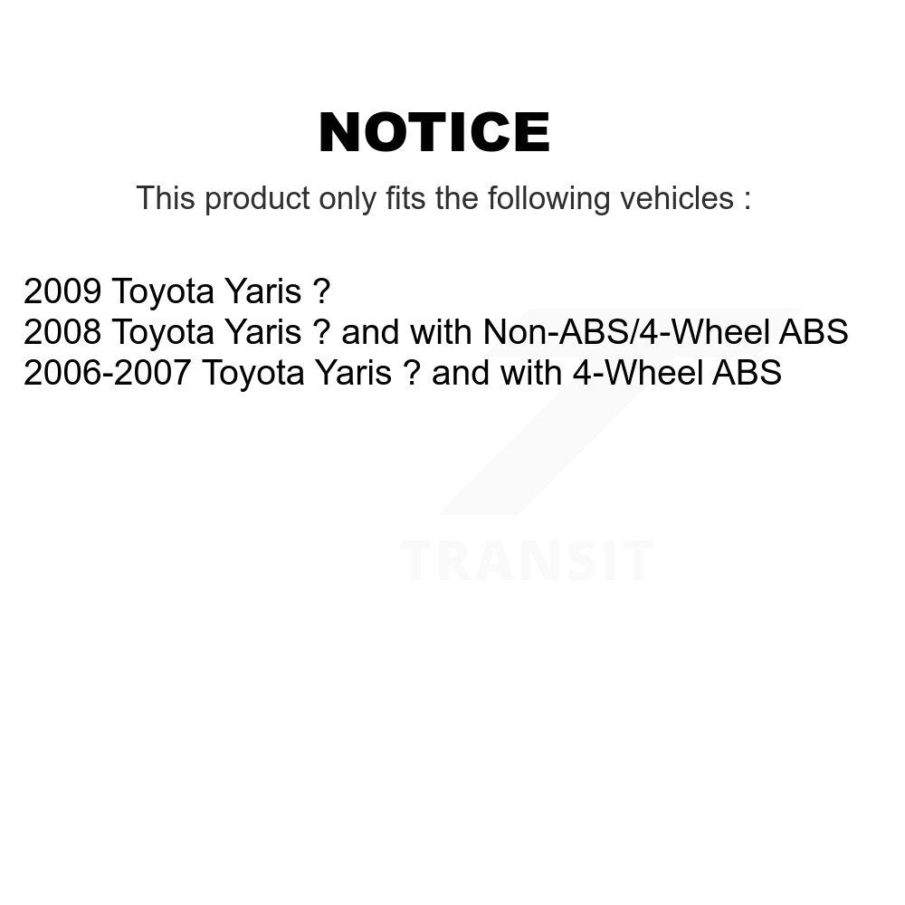 Wheel Hub Bearing And Extra ABS Sensor Rear Kit For Toyota Yaris