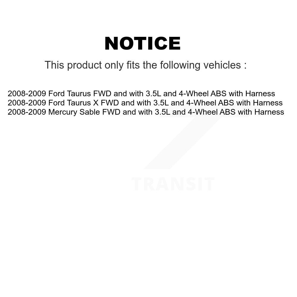 Wheel Hub Bearing & Sensor Rear Kit For Ford Taurus X Mercury Sable with Harness
