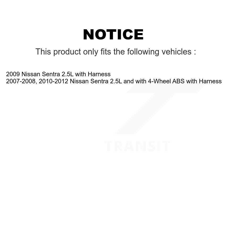 Wheel Hub Bearing And ABS Sensor Rear Kit For Nissan Sentra with Harness