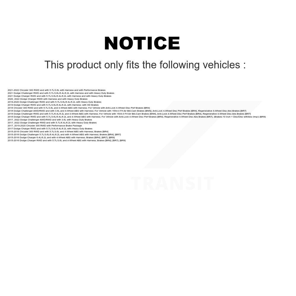 Wheel Hub Bearing ABS Sensor Rear Kit For Dodge Charger Challenger Chrysler 300