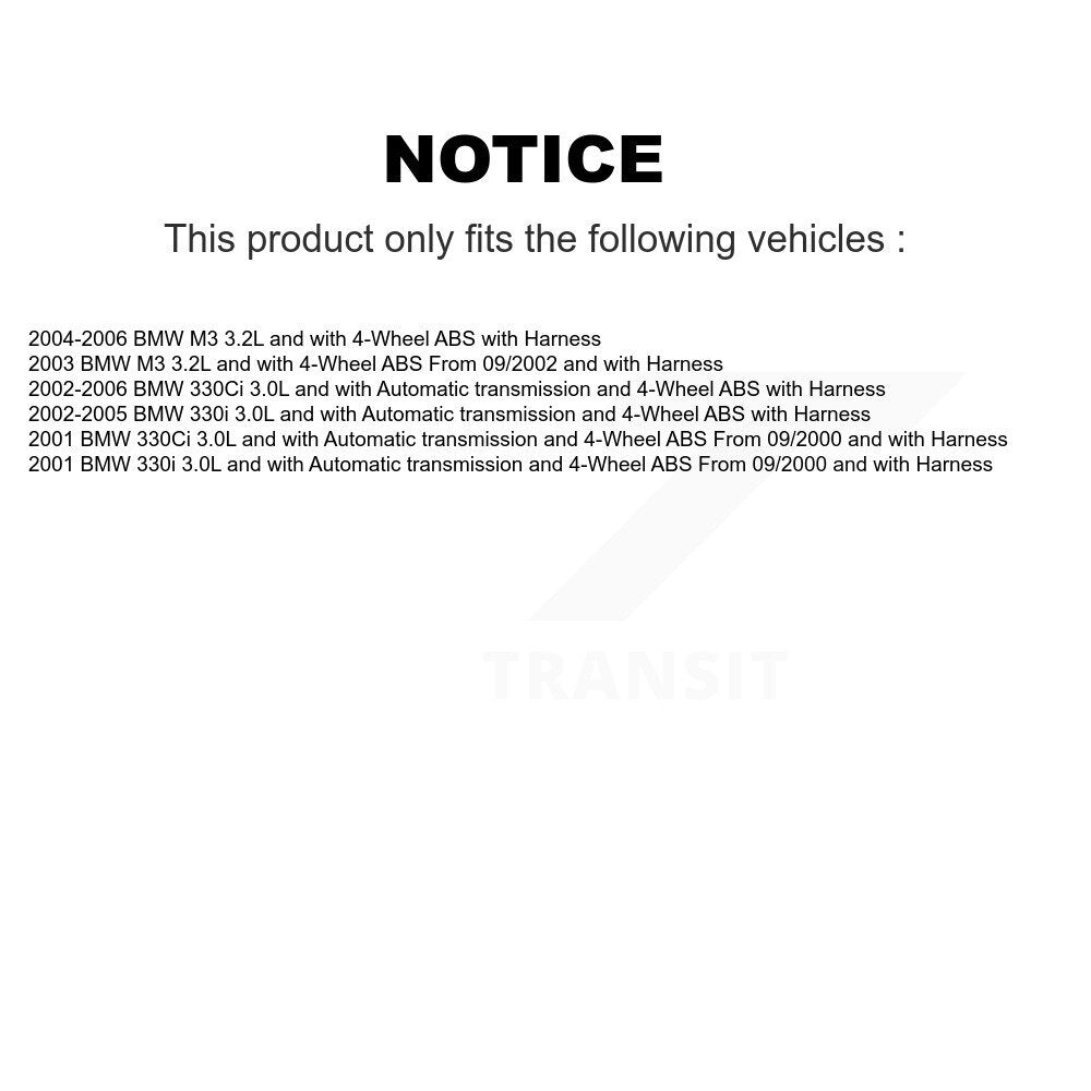 Wheel Bearing And ABS Sensor Rear Kit For BMW 330Ci M3 330i