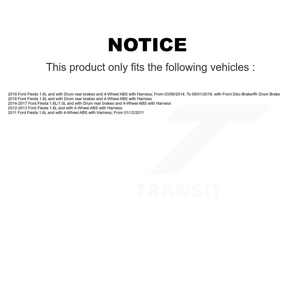 Wheel Hub Bearing And ABS Sensor Rear Kit For Ford Fiesta