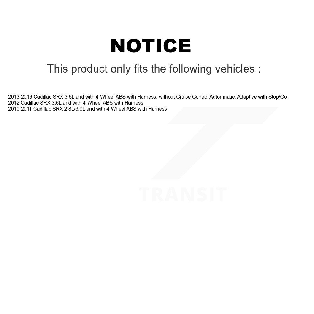 Wheel Hub Bearing And ABS Sensor Front Kit For Cadillac SRX
