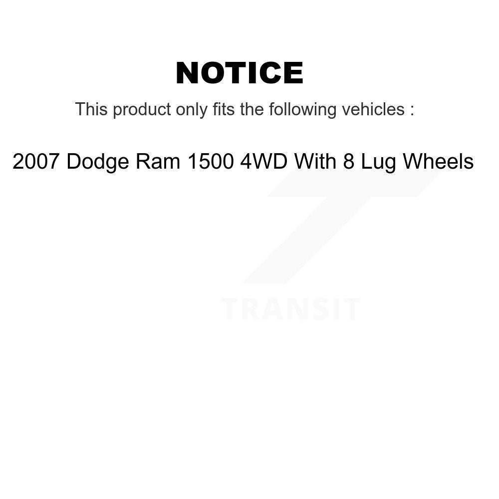 Wheel Hub Bearing Extra Sensor Front Kit For 07 Dodge Ram 1500 With 8 Lug Wheels