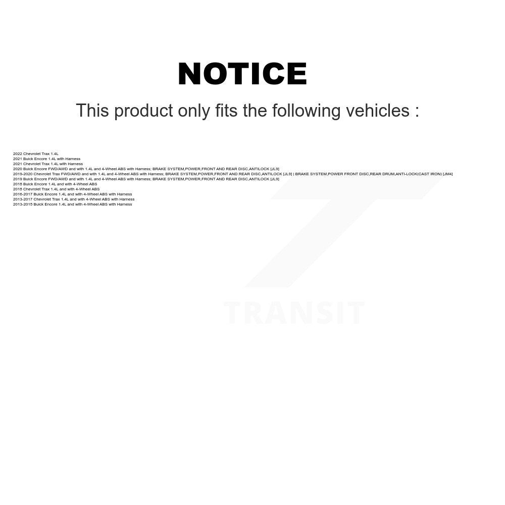 Wheel Bearing And ABS Sensor Front Kit For Buick Encore Chevrolet Trax