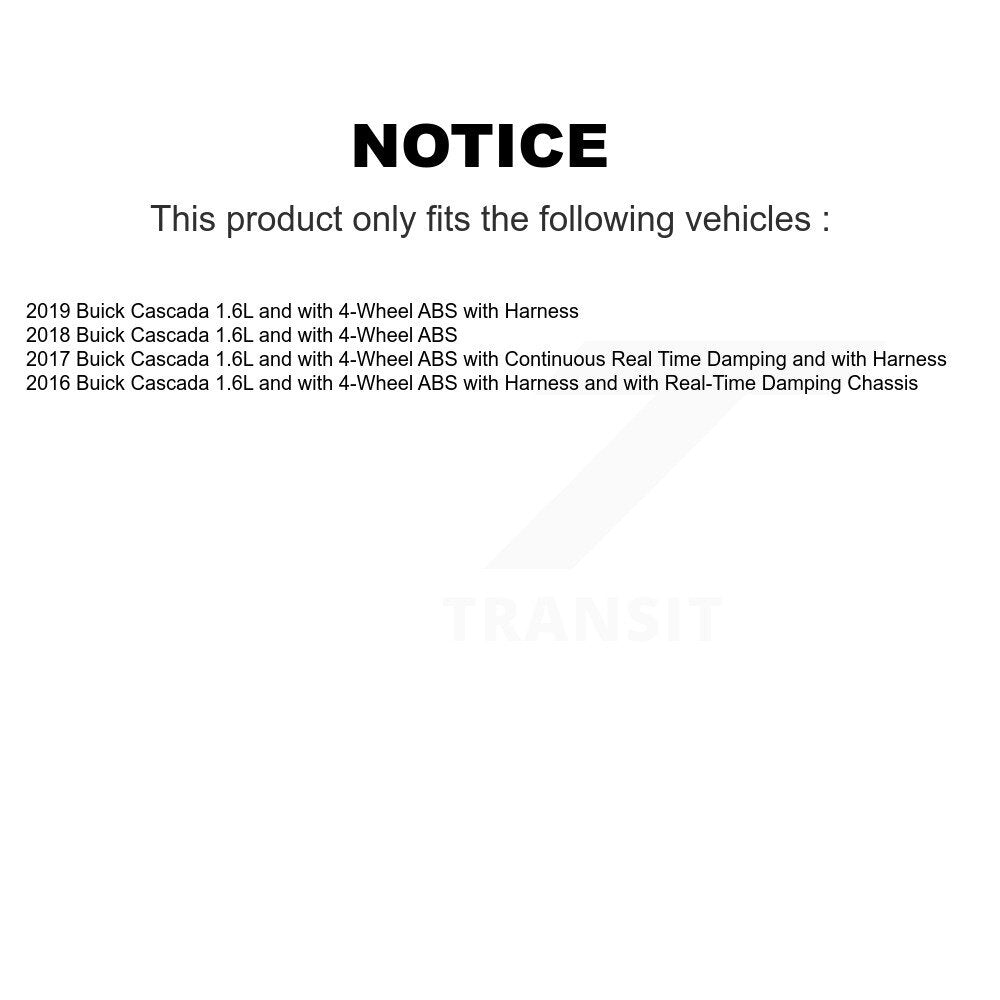 Wheel Hub Bearing & ABS Sensor Front Kit For Buick Cascada 1.6L with 4-Wheel