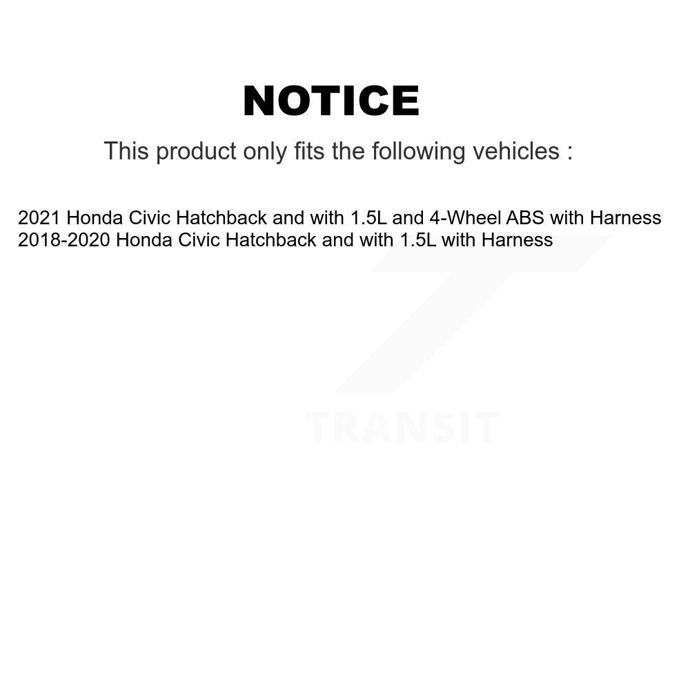 Wheel Bearing And ABS Sensor Front Kit For Honda Civic with Harness