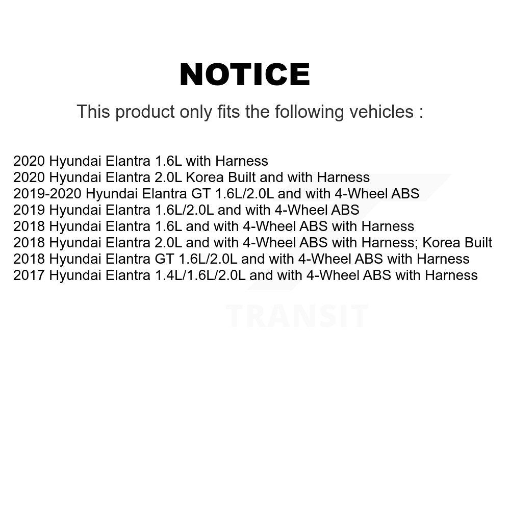 Wheel Hub Bearing And ABS Sensor Front Kit For Hyundai Elantra GT