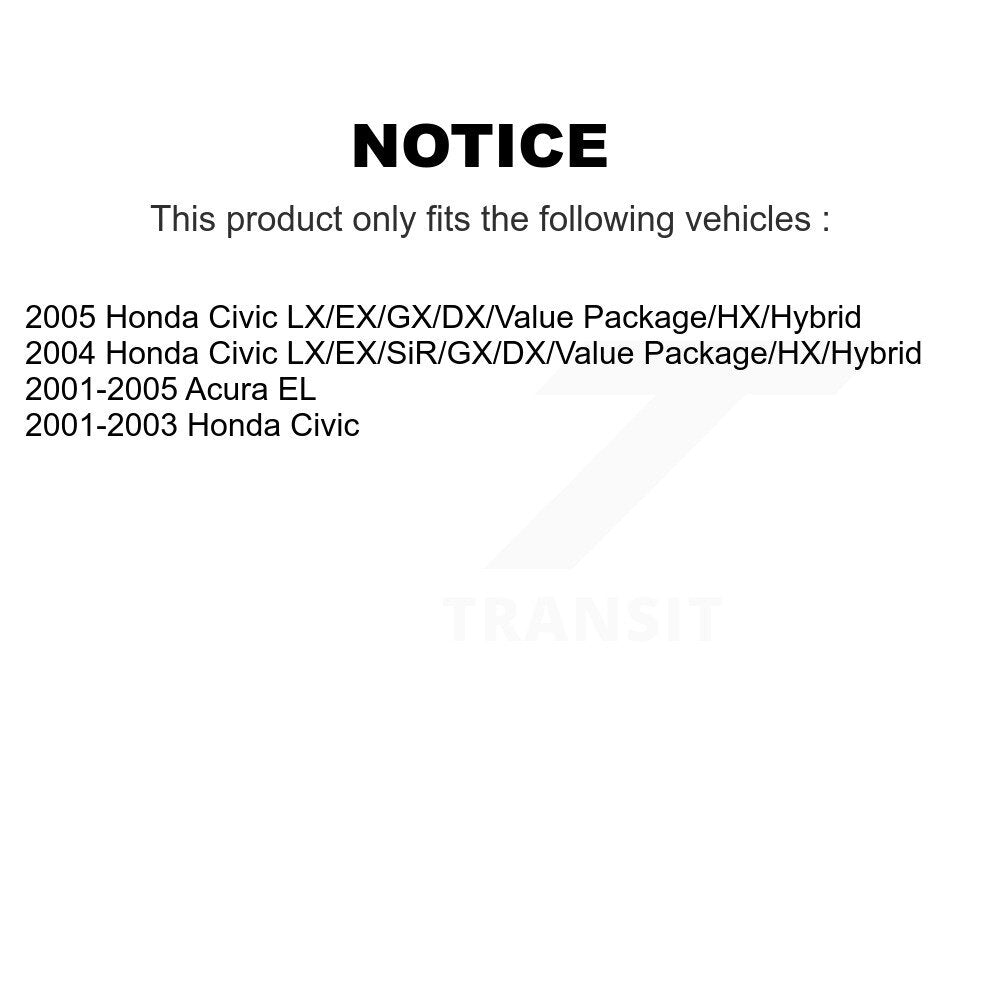 Wheel Bearing And Tie Rod End Front Kit For Honda Civic Acura EL