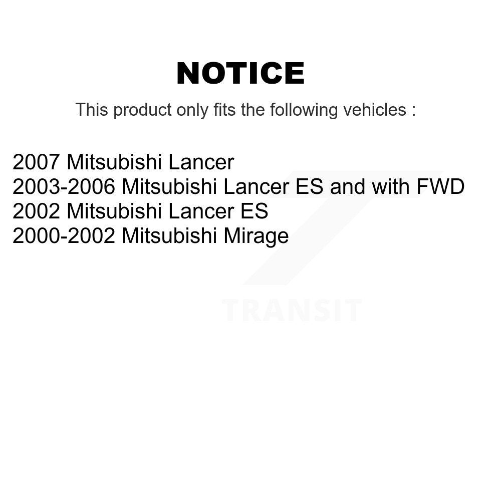 Wheel Bearing And Tie Rod End Front Kit For Mitsubishi Lancer Mirage