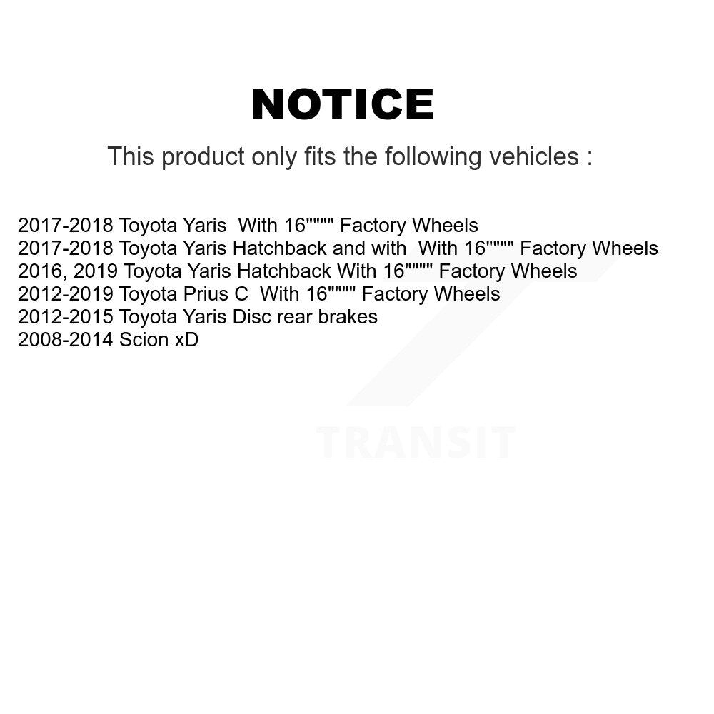 Wheel Bearing And Tie Rod End Front Kit For Toyota Yaris Prius C Scion xD