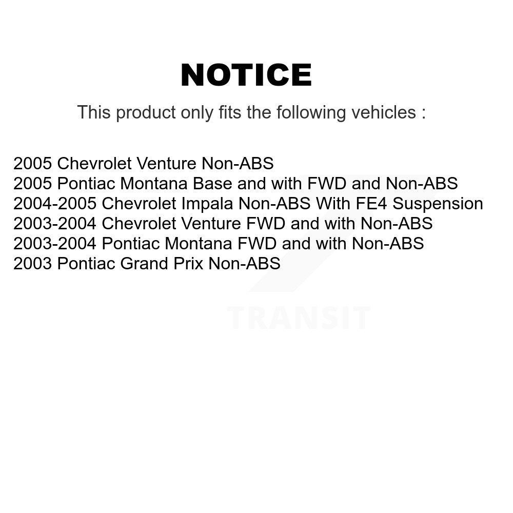 Wheel Bearing Tie Rod End Front Kit For Chevrolet Pontiac Montana Impala Venture