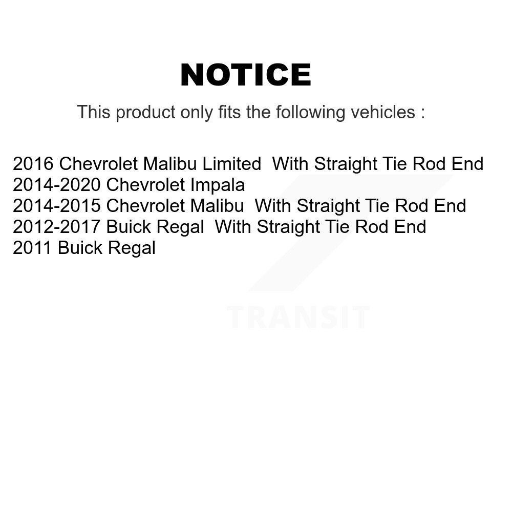 Wheel Bearing & Tie Rod End Front Kit For Chevrolet Buick Malibu Impala LaCrosse