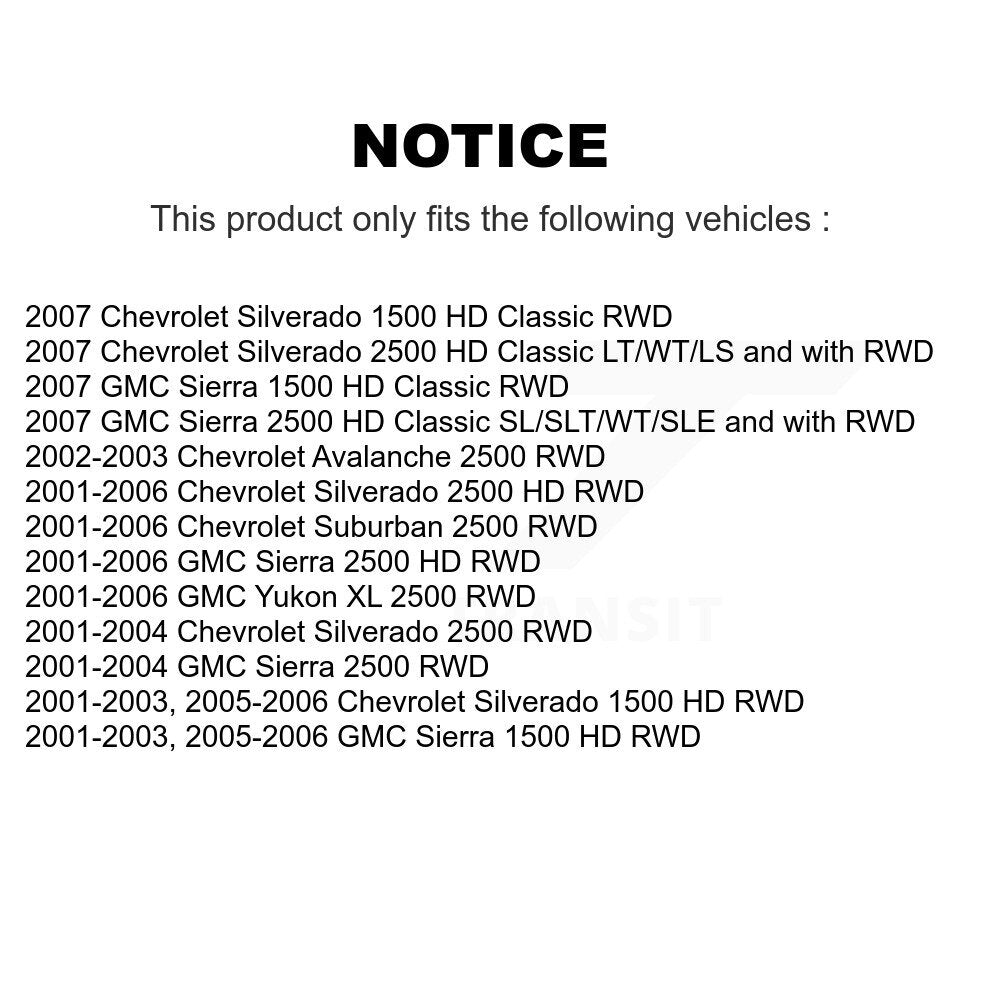 Wheel Bearing & Tie Rod End Front Kit For GMC Chevrolet Sierra 2500 HD Silverado