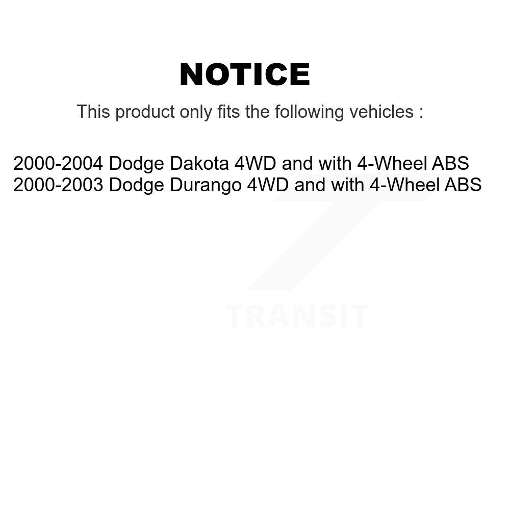 Wheel Bearing And Tie Rod End Front Kit For Dodge Dakota Durango