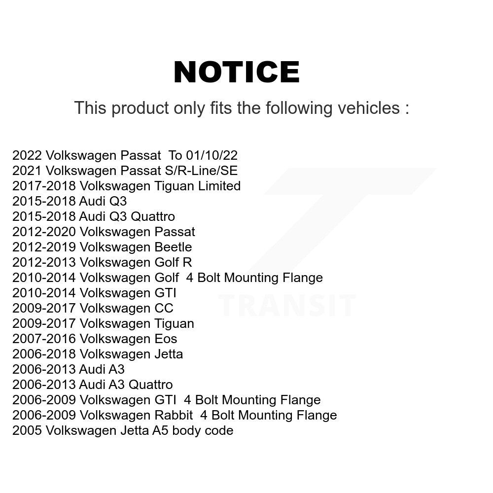 Wheel Bearing Tie Rod End Front Kit For Volkswagen Jetta Tiguan Passat Golf Audi