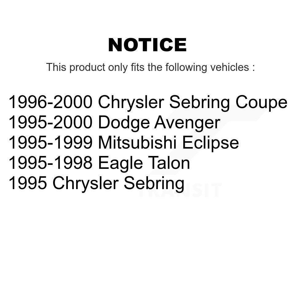 Hub Bearing Assembly And Link Front Kit For Chrysler Sebring Mitsubishi Eclipse