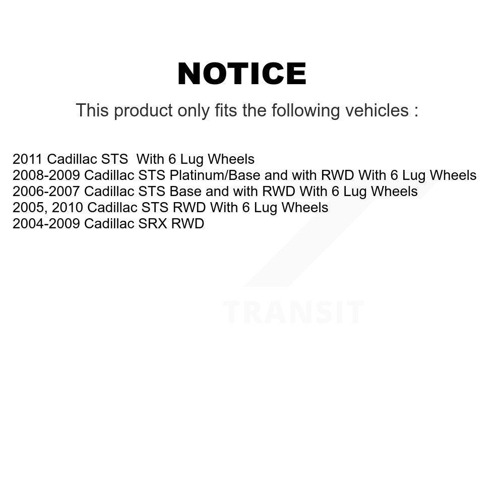 Hub Bearing Assembly And Link Front Kit For Cadillac SRX STS