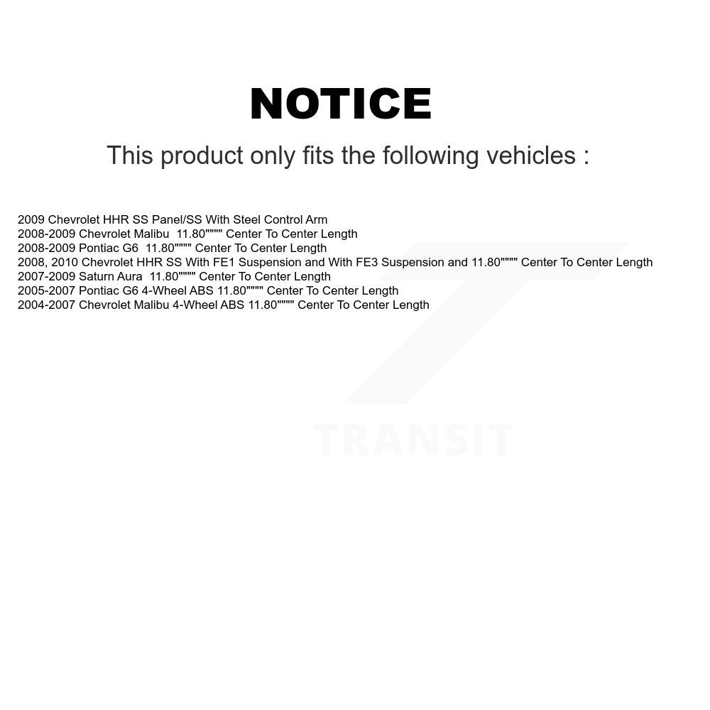 Hub Bearing Assembly & Link Front Kit For Chevrolet Malibu Pontiac G6 HHR Saturn
