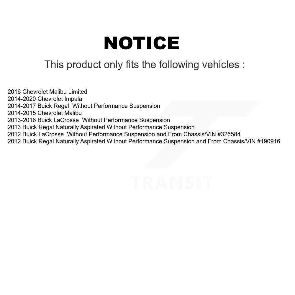 Hub Bearing Assembly & Link Front Kit For Chevrolet Malibu Impala Buick LaCrosse