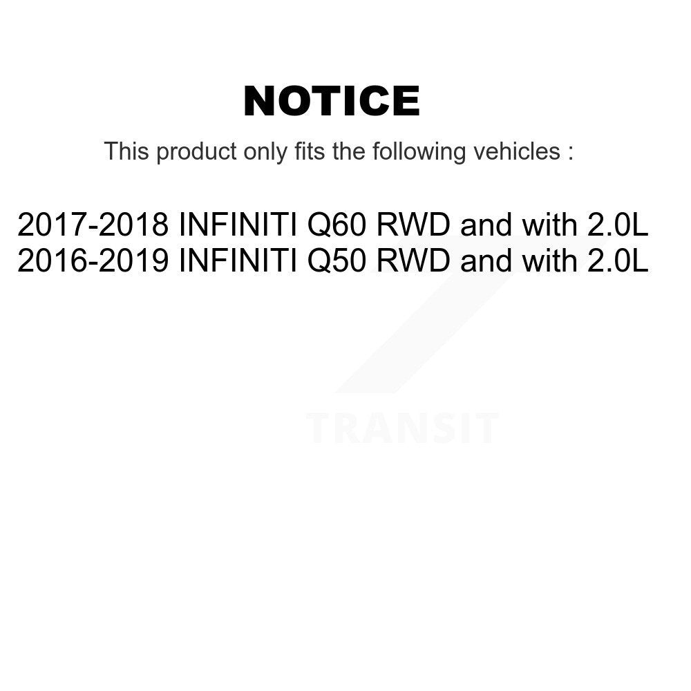 Hub Bearing Assembly And Link Front Kit For INFINITI Q50 Q60 RWD with 2.0L